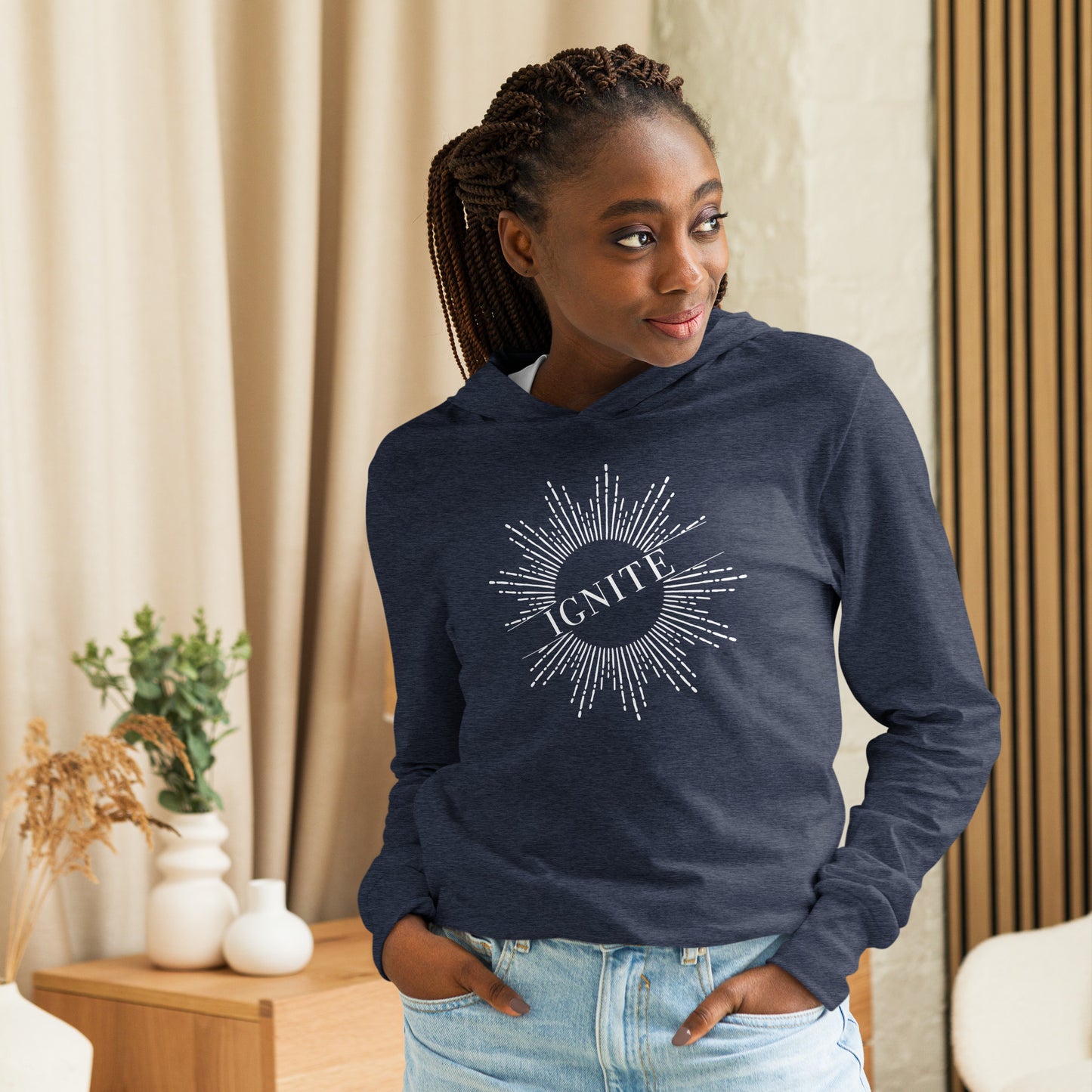 Unisex Hooded Long Sleeve Tee